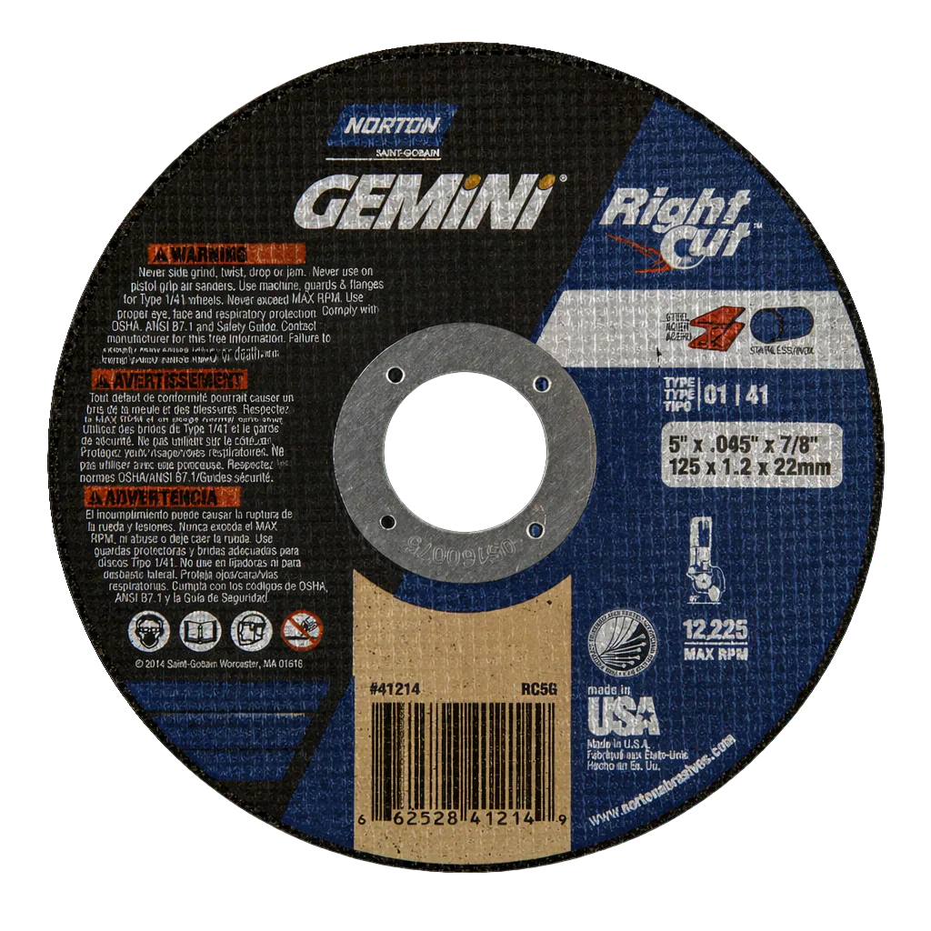 A cut off wheel on a blank background.