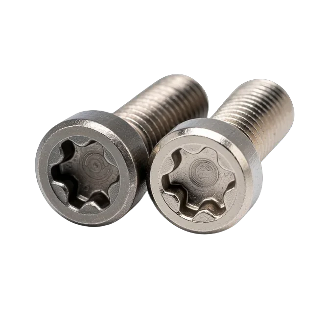 Folding knife socket heads on a blank background.