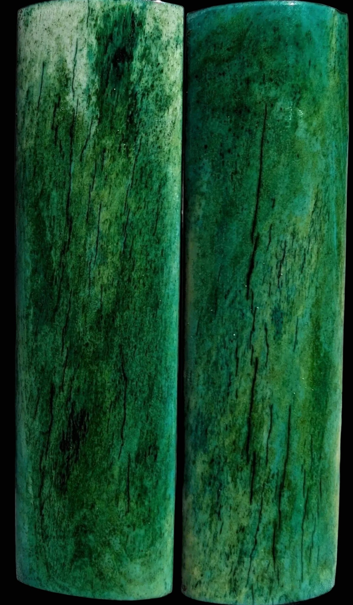 Smooth Bone Dyed Green "Radius" Scales