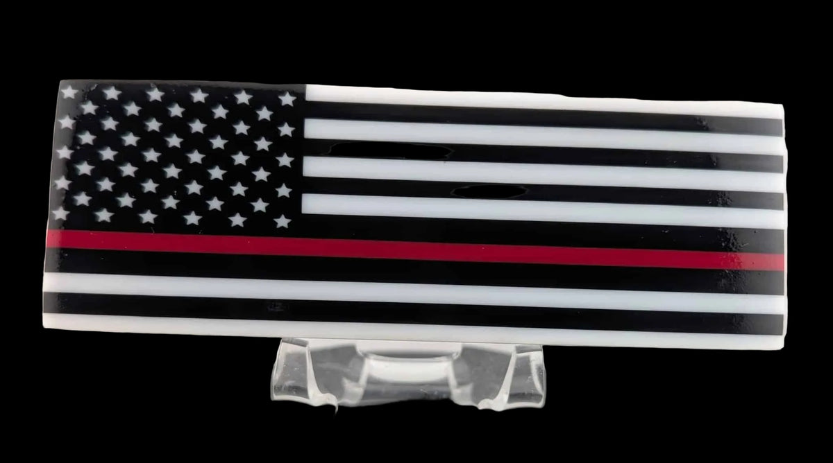 "Thin Red Line Of Courage" Flag Viperium Block Large #9111