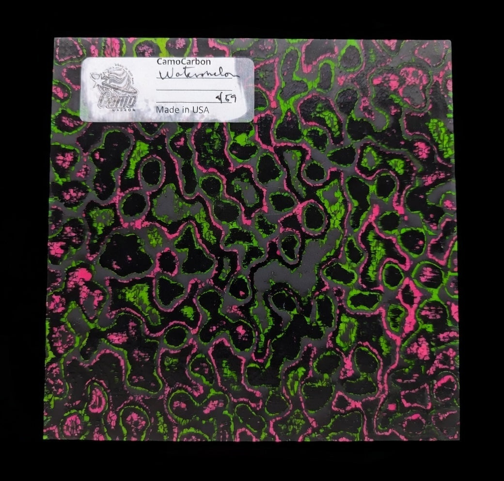 6" x 6" x .125" Camo Carbon "Watermelon Sugar"
