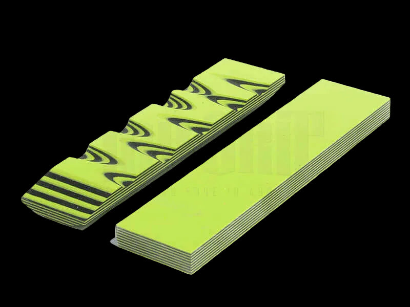 Toxic Green/Black G-10 - 12 x 12 x 3/8"