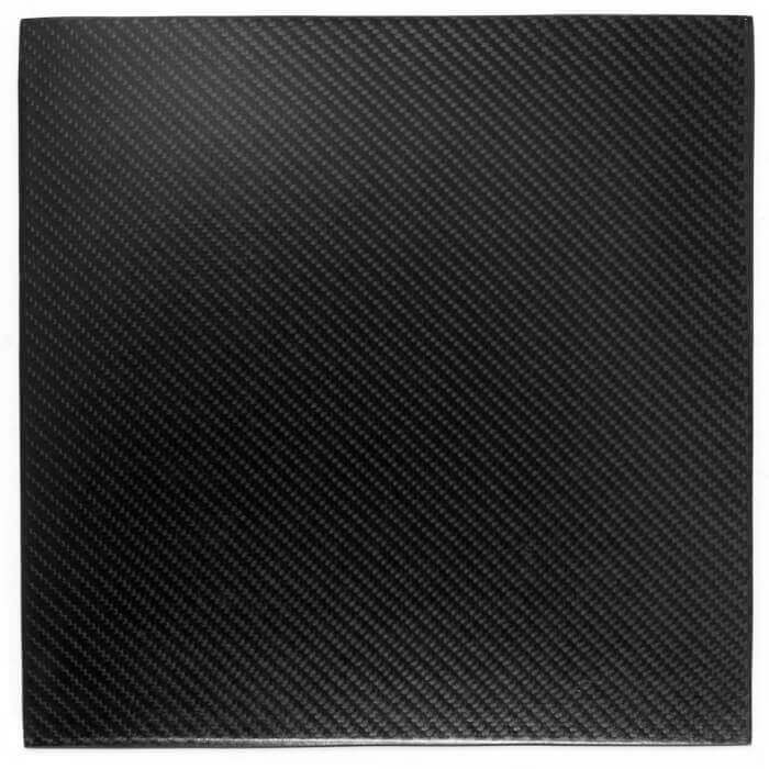 12" x 12" x .187" Black 2x2 Twill Carbon Fiber