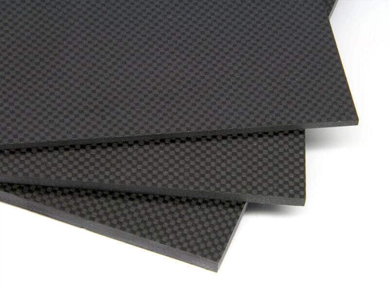 8-1/2" x 11" x .130" Twill 2x2 Black Carbon Fiber LVA