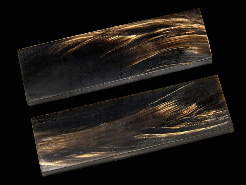 Brown & White Buffalo Horn Scales - 5" x 1-1/2" x 3/8"