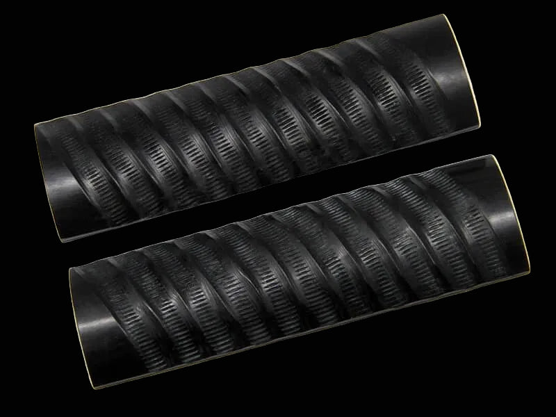 Impala-Jigged Black Buffalo Horn Scales - 5" x 1-1/2" x 3/8"