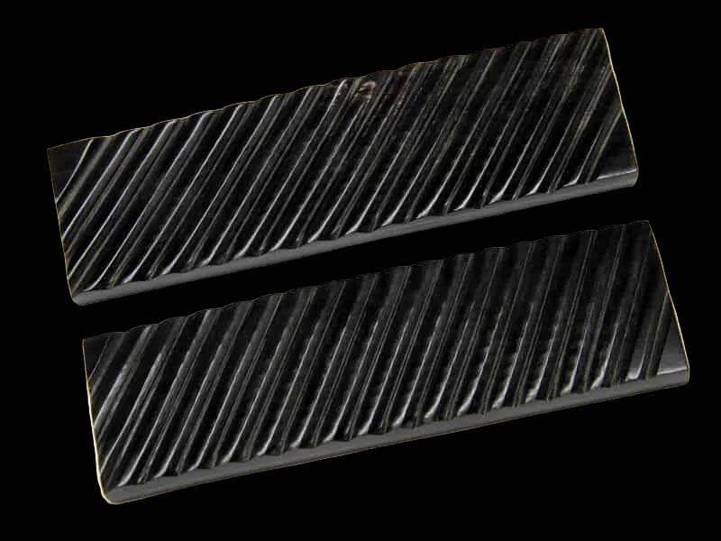 Swirled Black Buffalo Horn Scales - 5" x 1-1/2" x 1/4"