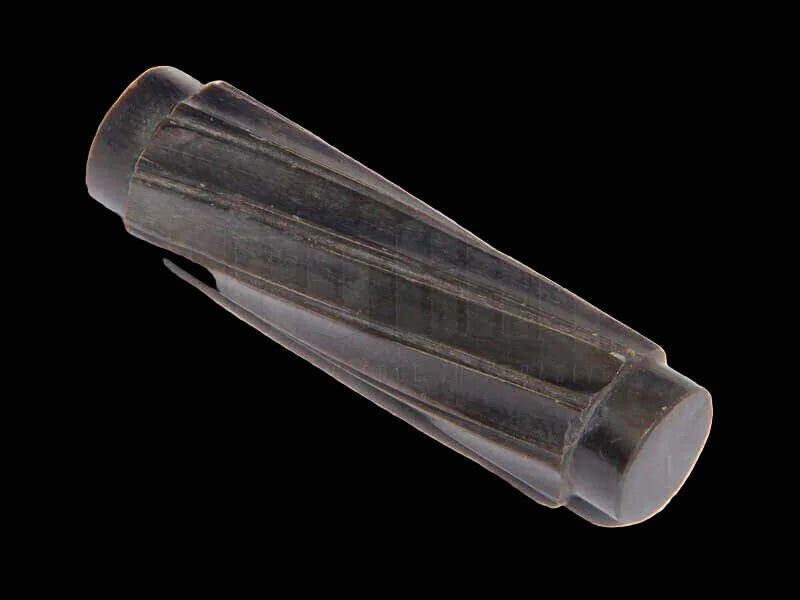 Fluted Black Buffalo Horn - 4-1/2" x 1"