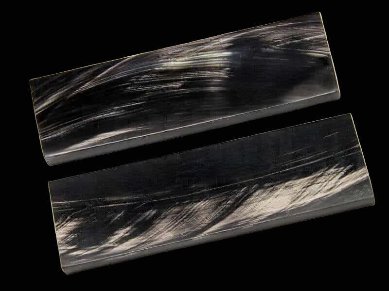 Black & White Buffalo Horn Scales - 5" x 1-1/2" x 3/8"