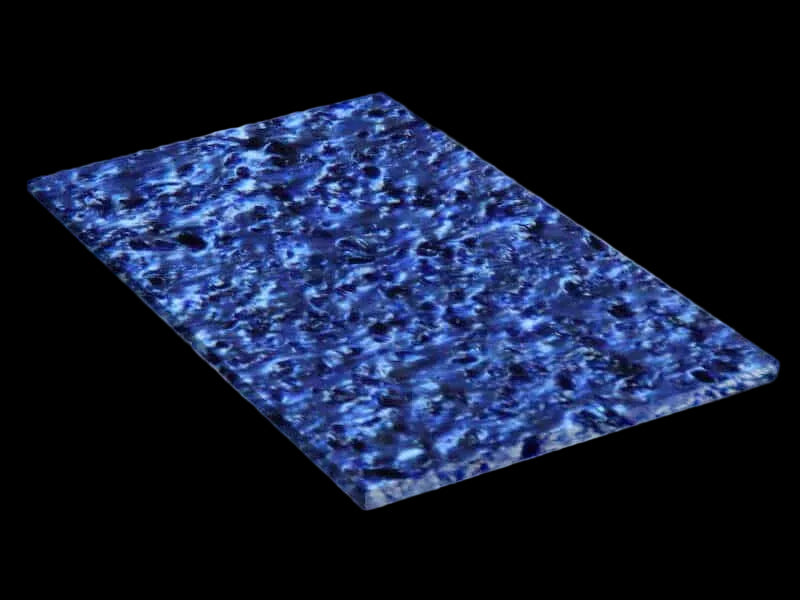 6" x 1-1/2" x 3/8" Kirinite Arctic Blue Ice - Pair
