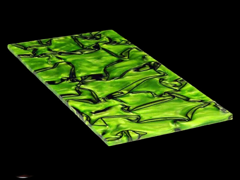 6" x 1-1/2" x 1/4" Kirinite Toxic Green - Pair