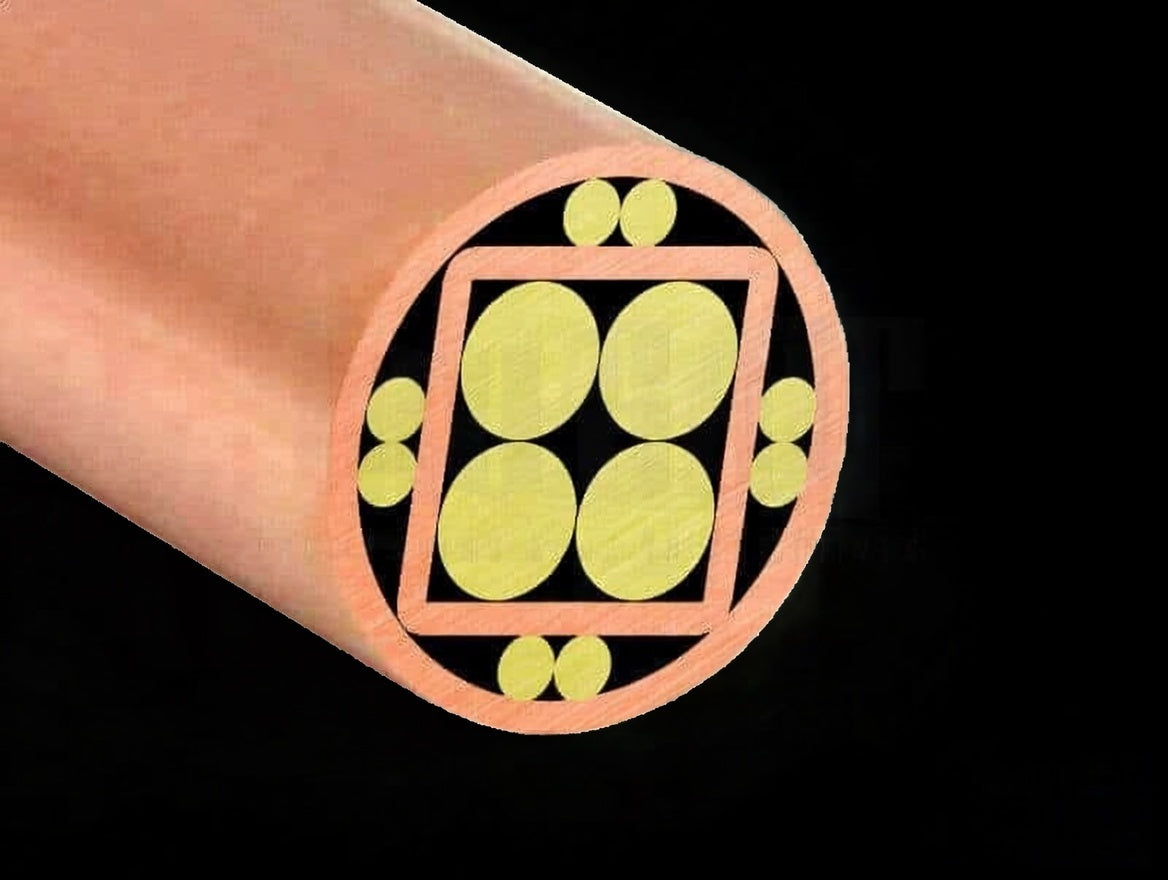 1/4 Mosaic Pin Copper/Brass/Copper # 14C02