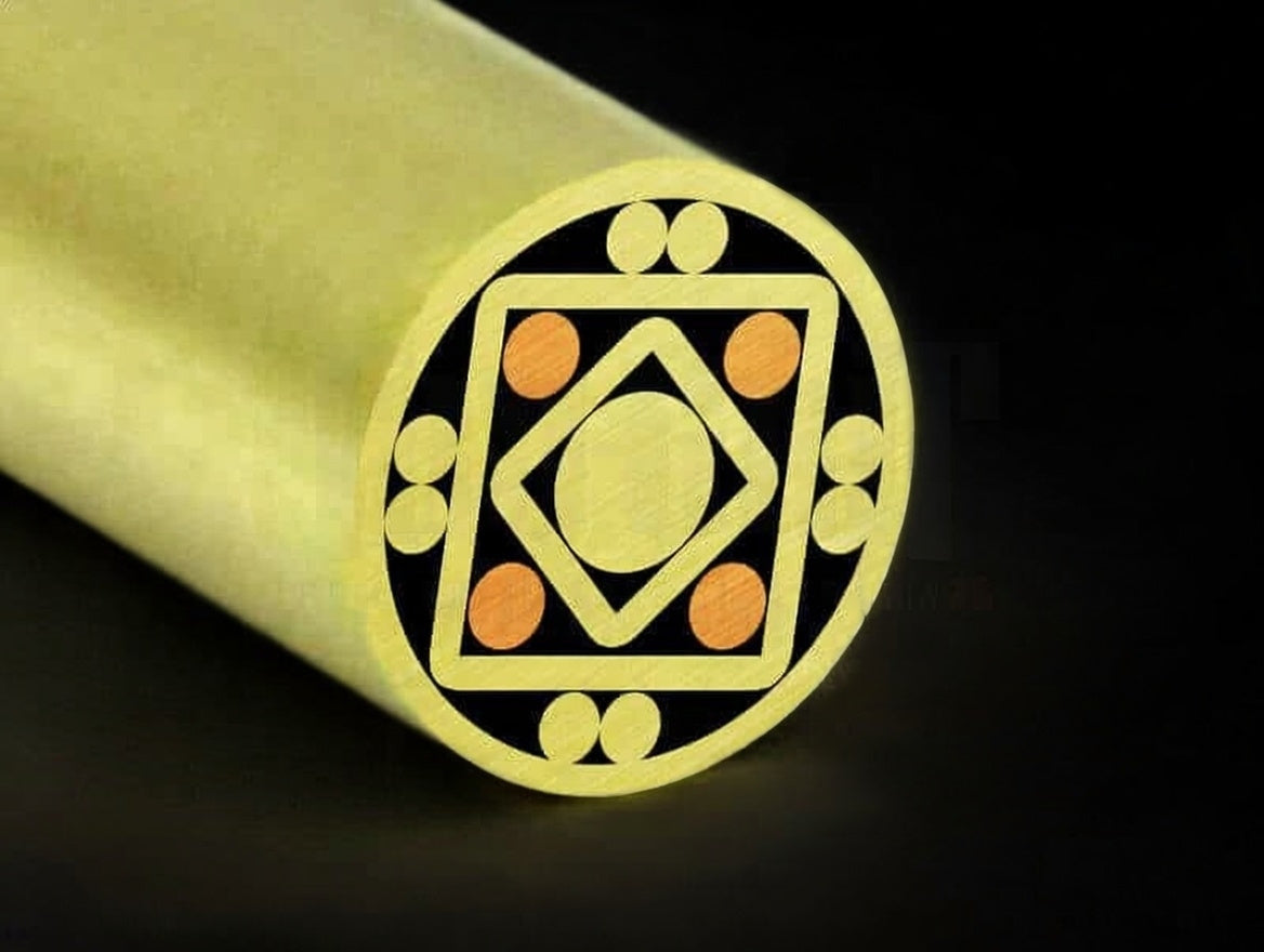 1/4 x 12" Mosaic Pin Brass/Brass # 14B12