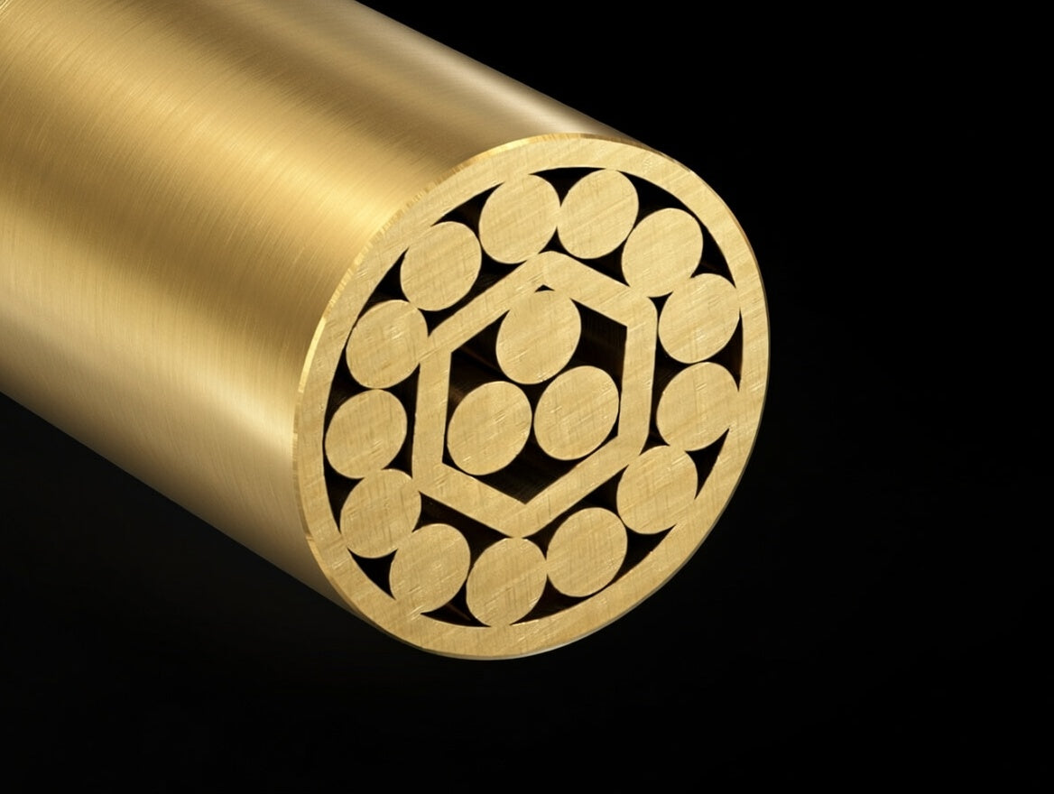 1/4 x 12" Mosaic Pin Brass/Brass # 14B13