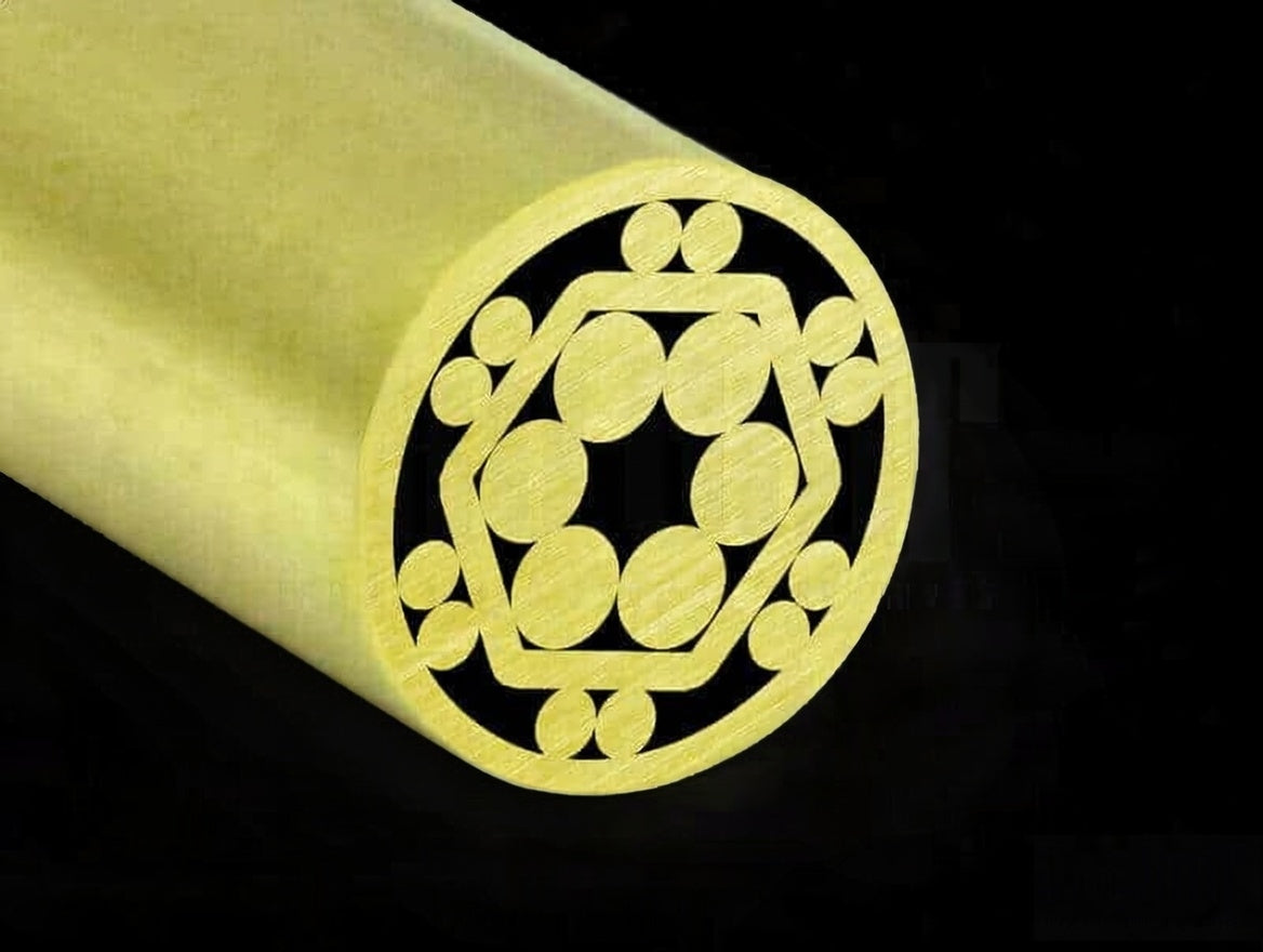 1/4 x 12" Mosaic Pin Brass/Brass # 14B09