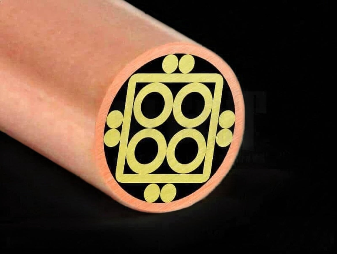 1/4 x 12" Mosaic Pin Copper/Brass # 14C14