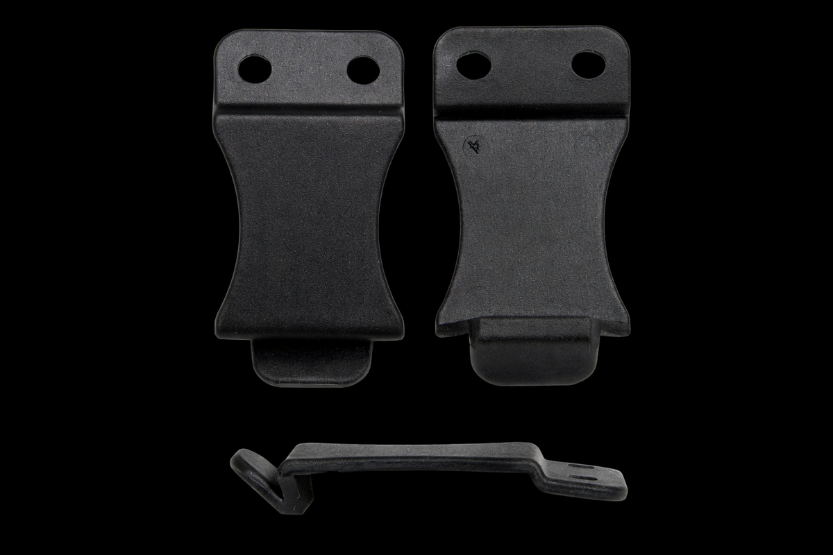 1-1/2" Fold Over Clip Nylon 66 Black (Pre-Drilled Oblong Holes)