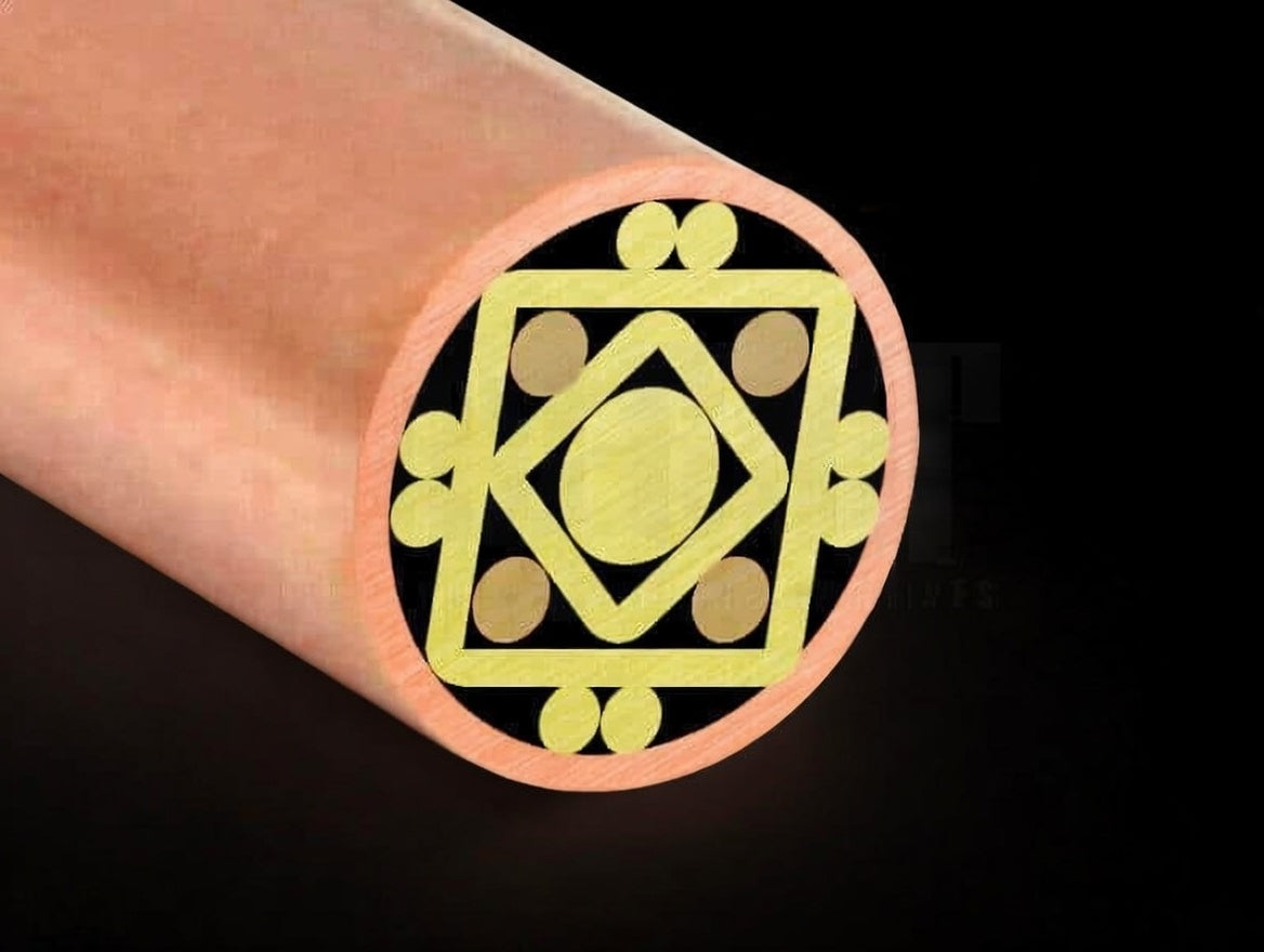 1/4 x 12" Mosaic Pin Copper/Brass # 14C12